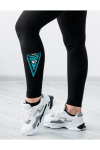 YÜKSEK BEL BASKILI ESNEK VE BEL BASEN TOPARLAYICI  SPOR FİTNESS PİLATES YOGA  SİYAH TAYT